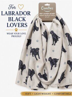 Comfies black Labrador scarf